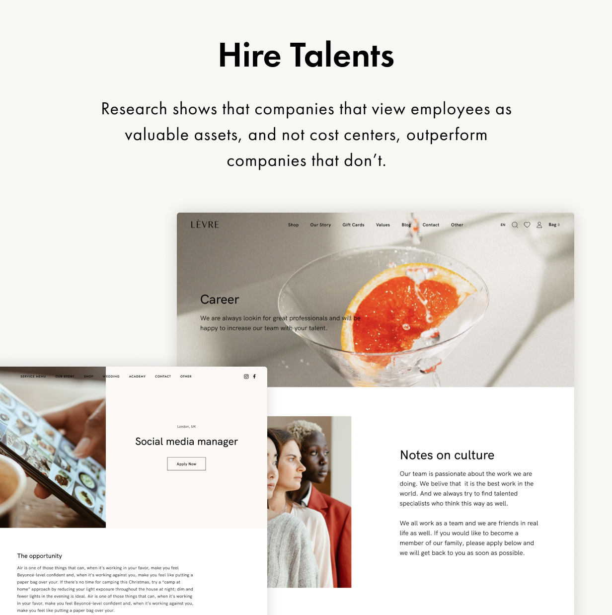 Levre WordPress Theme Präsentationsbild