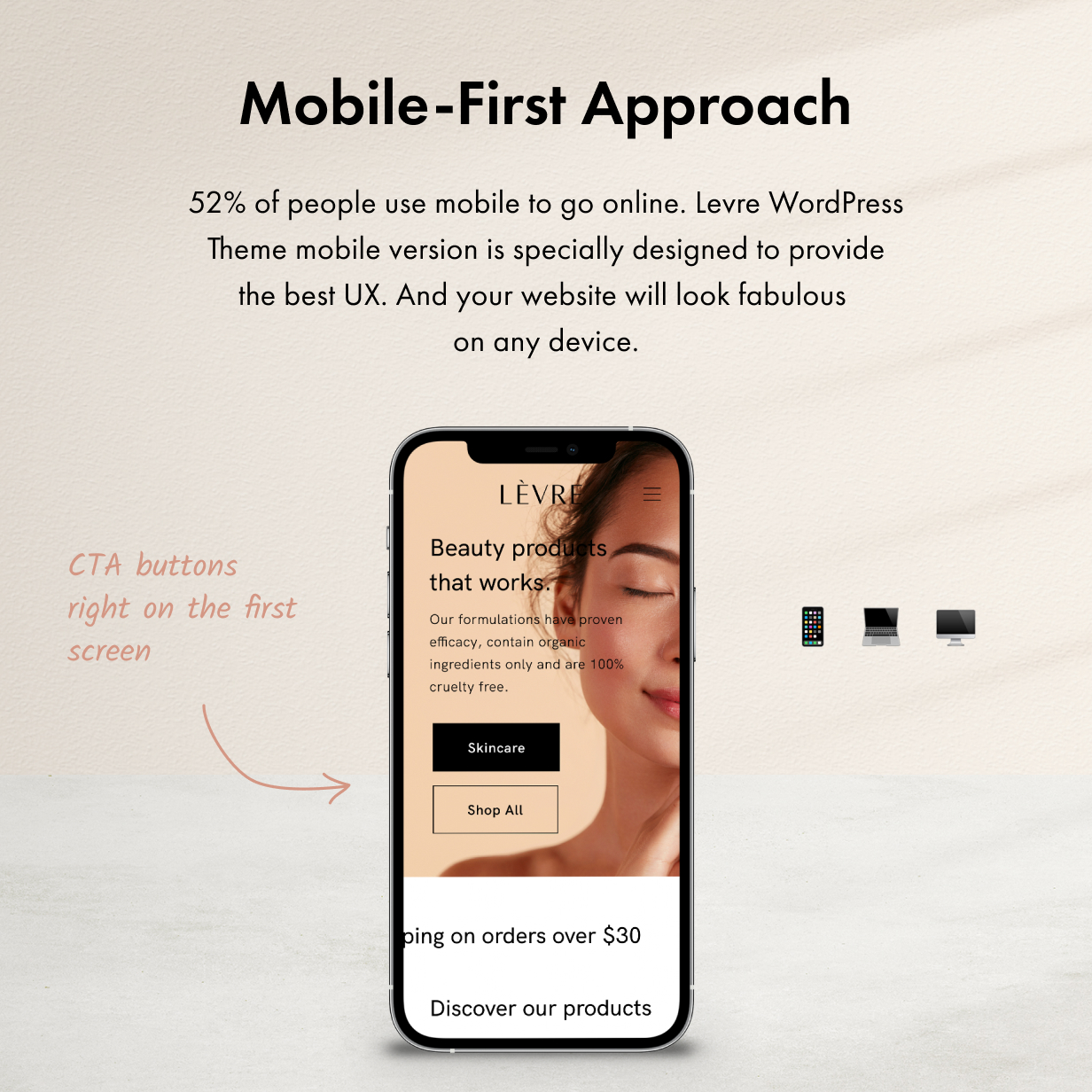 Levre WordPress Theme Präsentationsbild