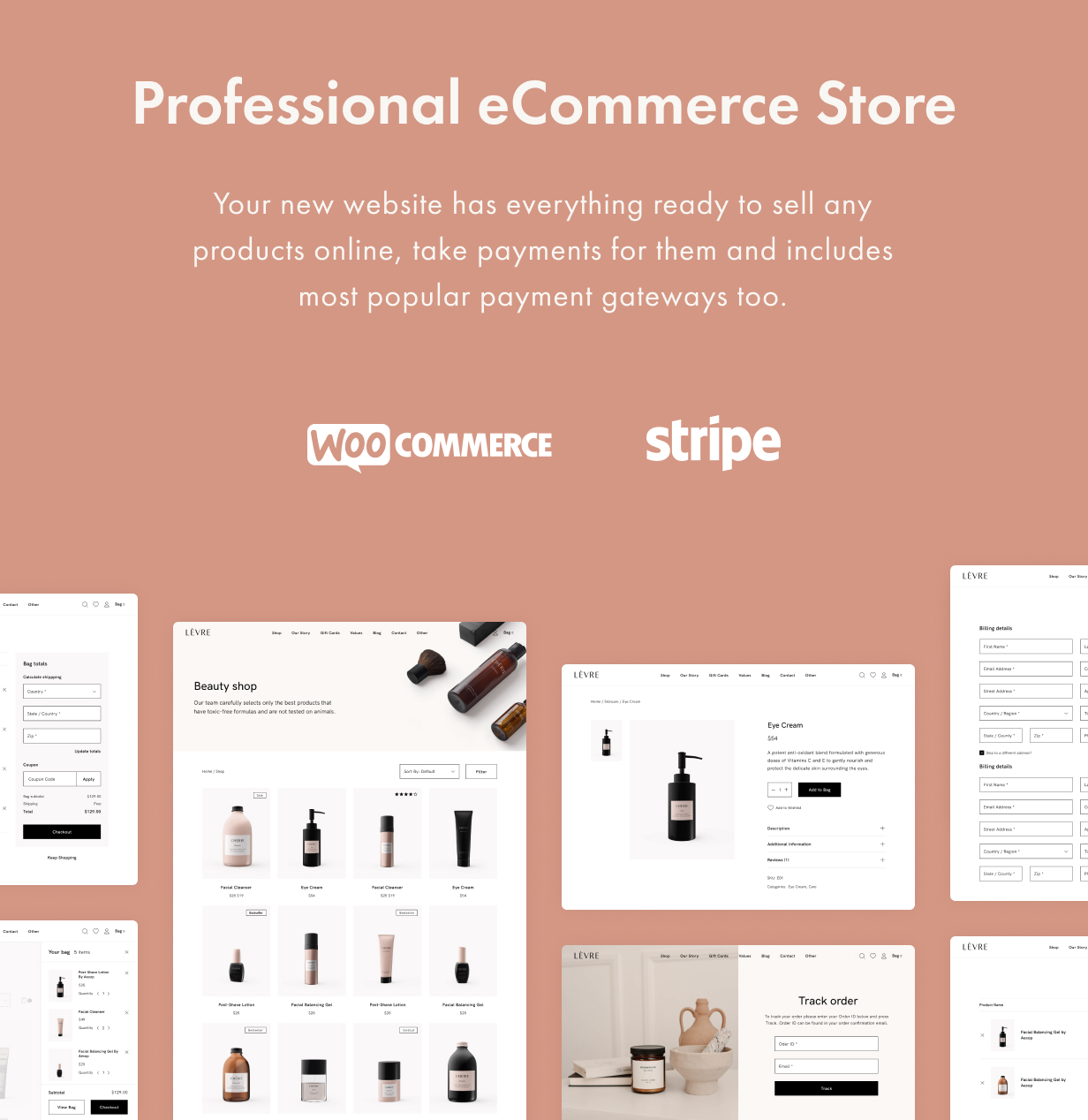 Levre WordPress Theme Präsentationsbild