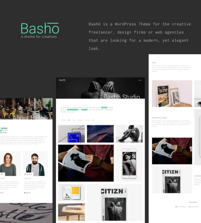 Basho – Ein kreatives WordPress-Template für Freelancer & Agenturen