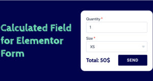 Berechnetes Feld für Elementor-Formular