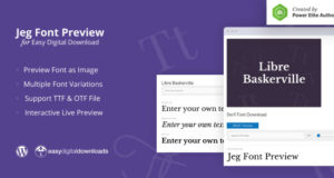 Jeg Font Preview – Easy Digital Downloads Extension WordPress Plugin