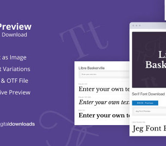 Jeg Font Preview – Easy Digital Downloads Extension WordPress Plugin
