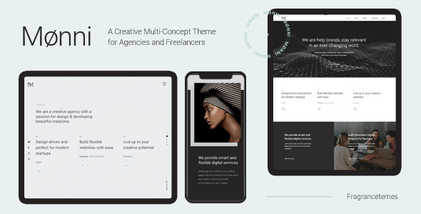 Wordpress Kreativ Template Monni - A Creative Multi-Concept Theme for Agencies and Freelancers