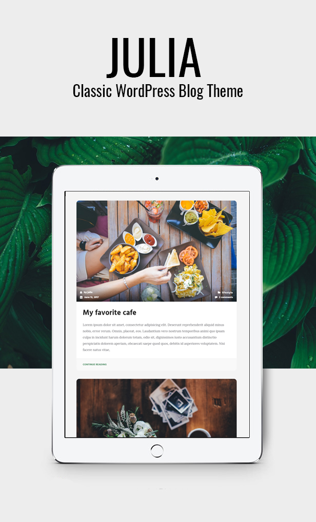 Julia - Klassisches WordPress-Blog-Theme - 1