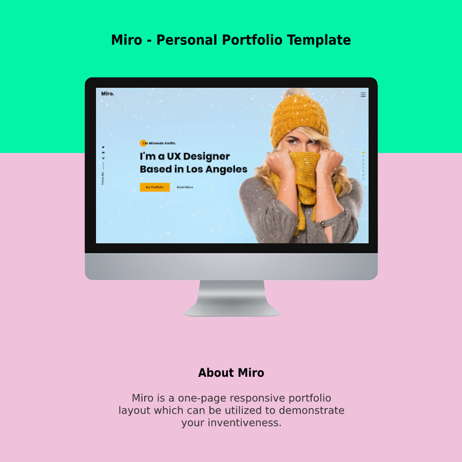 Miro - Persönliches Portfolio WordPress Theme - 1