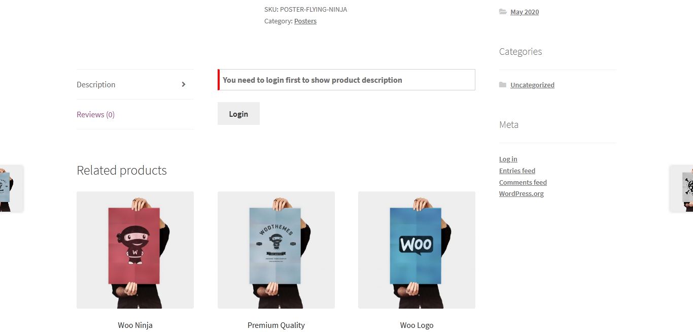 WooCommerce-Produktdetailseite