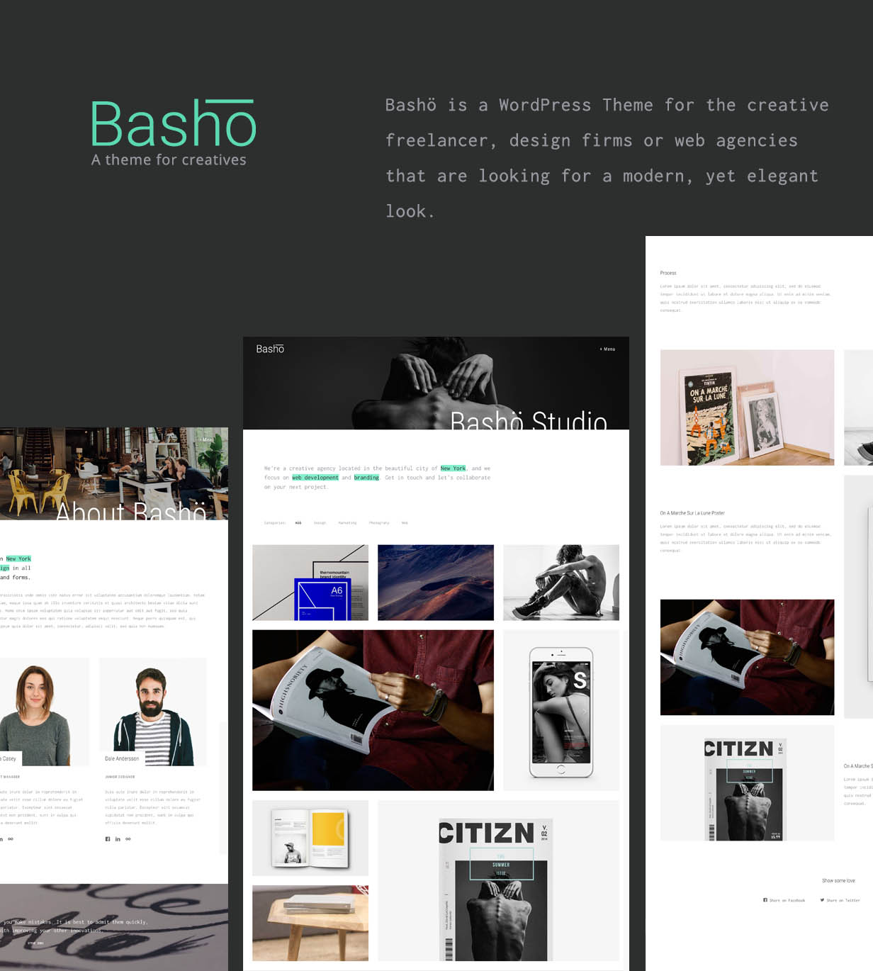 Basho - Ein kreatives WordPress-Theme für Freelancer & Agenturen - 1