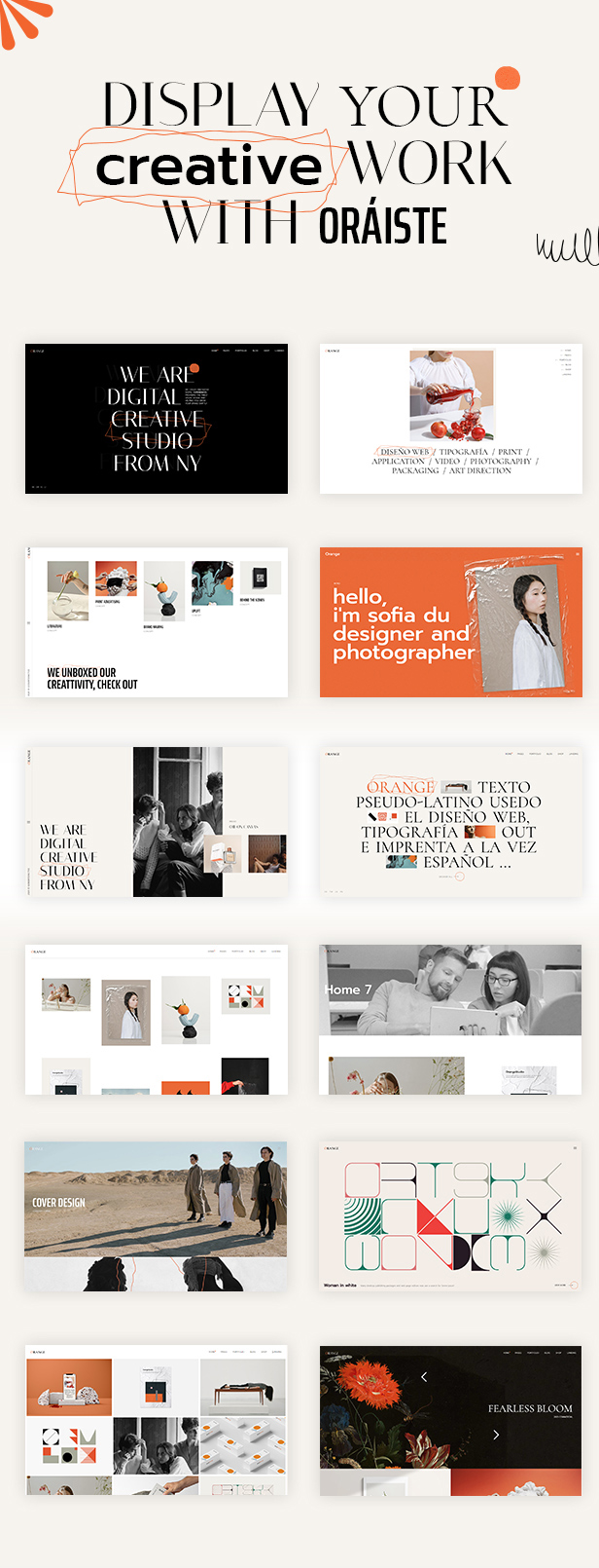 Oráiste - Creative Portfolio WordPress Theme - 1