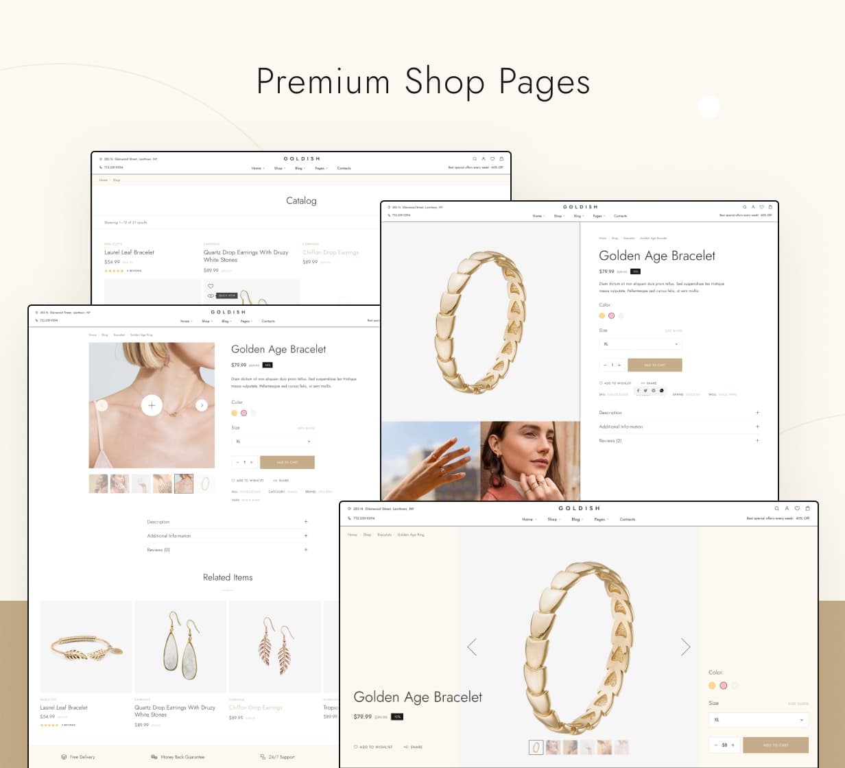 Goldish - Premium-Shop-Seiten - Sauberer und minimalistischer Stil