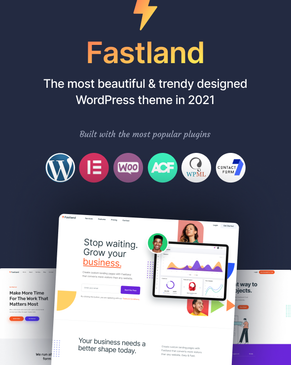Fastland - Startup & SaaS WordPress Theme - 3