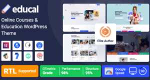 Educal – Online-Kurse & Bildung WordPress Layout