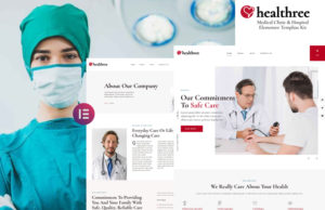 Healthree – Elementor Template Kit für medizinische Kliniken und Krankenhäuser