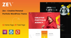 Zev – Kreatives persönliches Portfolio WordPress Vorlage