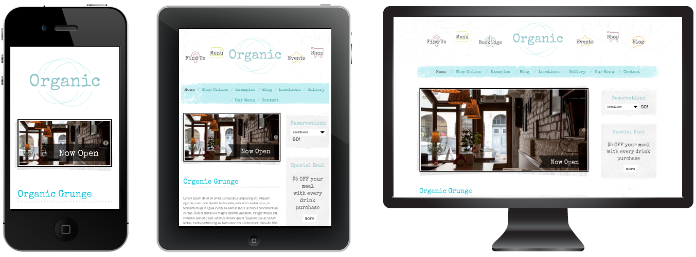 Responsive Grunge Theme - Helle Farbversion