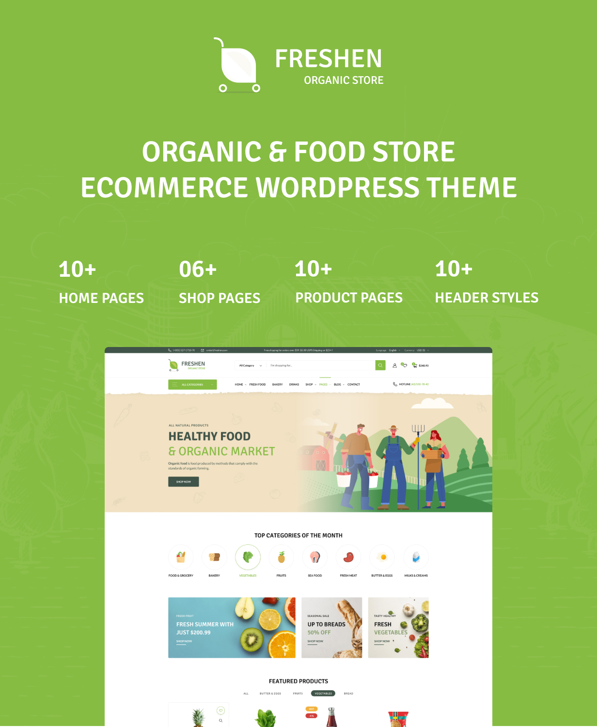 Freshen - WordPress Theme für Bio-Lebensmittelladen - 4