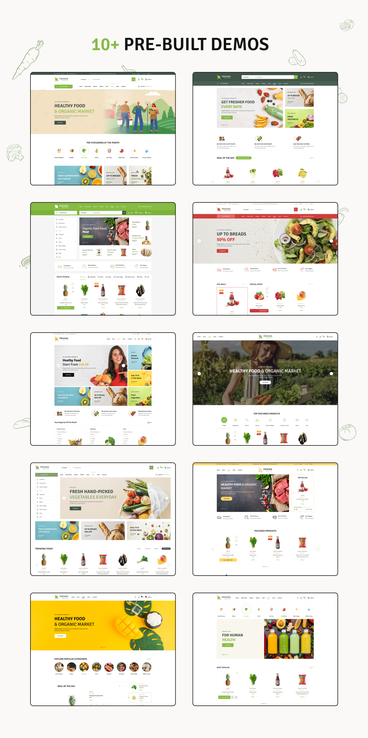 Freshen - WordPress Theme für Bio-Lebensmittelladen - 5
