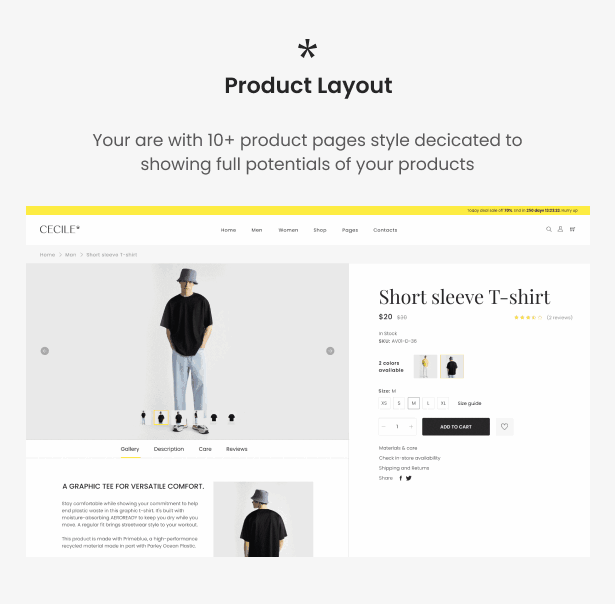 Cecile - Minimalistisches WooCommerce-Theme - Produktlayouts