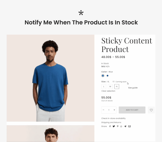 Cecile - Minimalistisches WooCommerce-Theme - Demnächst verfügbare Funktion