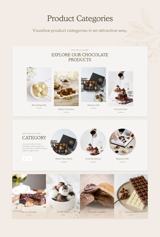 Xocora - Food Bakery WooCommerce WordPress Theme - Produktkategorien