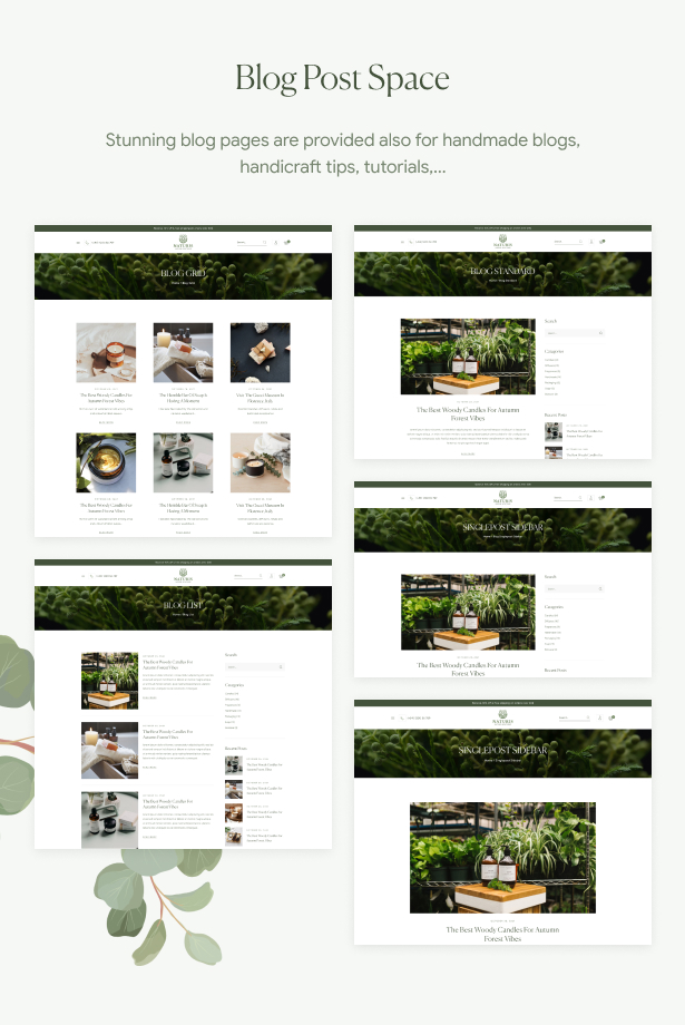 Naturis - Handmade WooCommerce WordPress Theme - Blogbeiträge