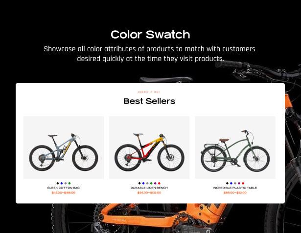Bike Store WordPress Theme Farbmuster