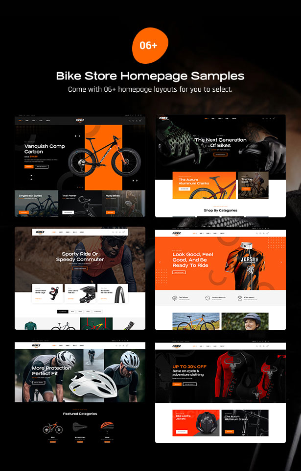 WordPress-Homepages für Fahrradgeschäfte