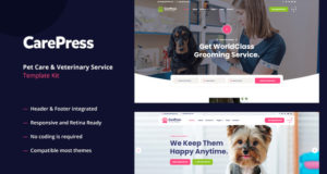 CarePress – Tierpflege & Veterinär-Elementor-Vorlagen-Kit