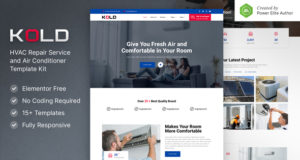 Kold – Reparaturservice für Klimaanlagen und Klimaanlagen Elementor Template Kit