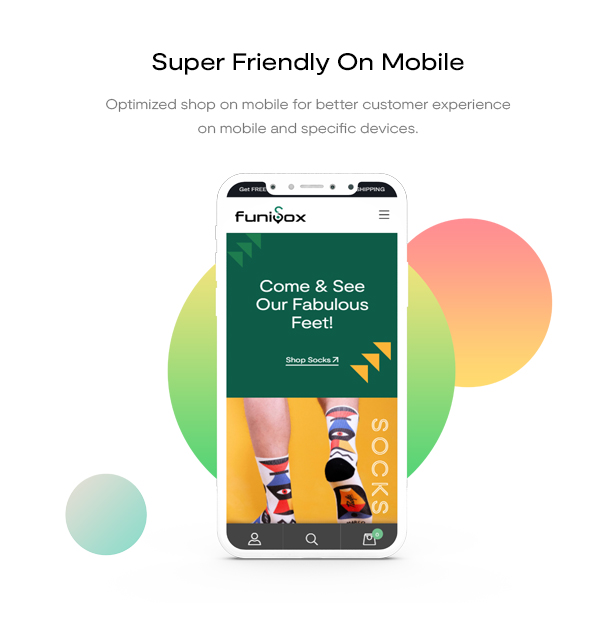 Funisox Fashion WooCommerce Theme für Mobilgeräte geeignet