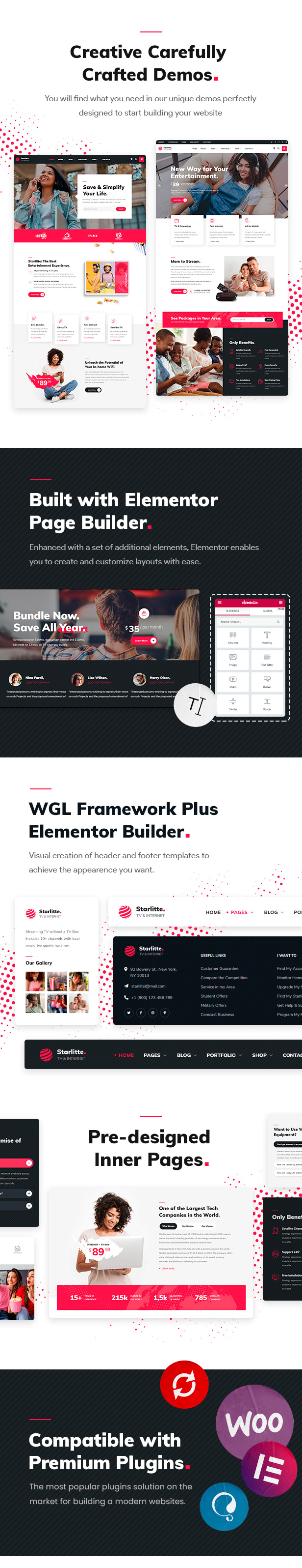Starlitte - TV- und Internetanbieter-WordPress-Theme - 1