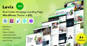 Levix - WordPress Vorlage für Immobilien-Hypothekenlandung