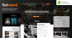 Nextrecord – Recording & Sound Studio Elementor Template Kit