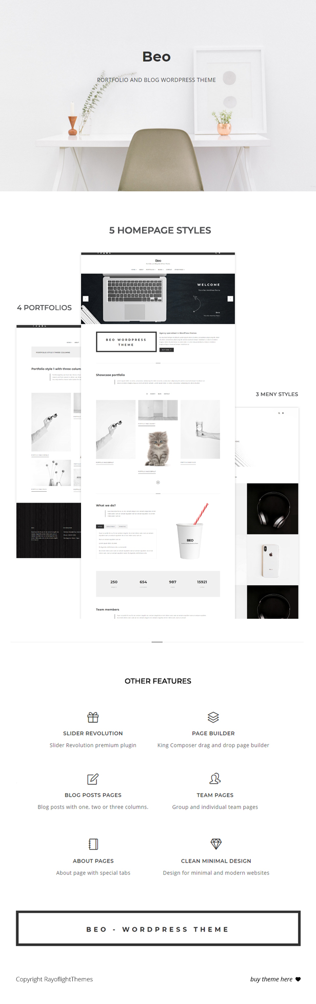 Beo - Portfolio- und Blog-WordPress-Thema - 1