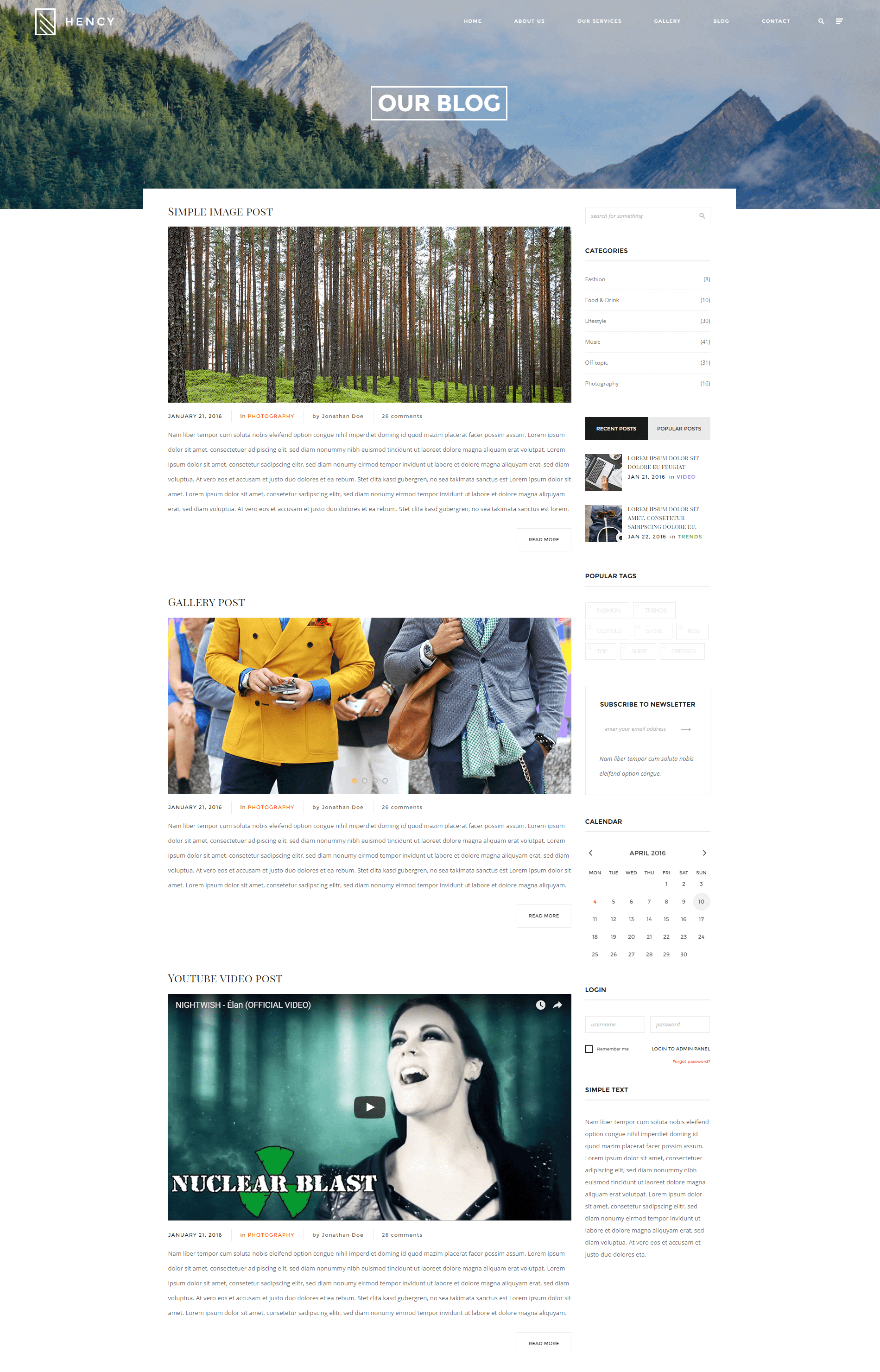 Hency – WordPress-Theme für Fotografie und Portfolio – 6