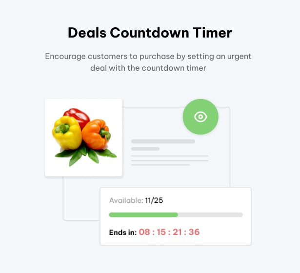 Shopio Multipurpose WordPress Theme Hot Deals und Countdown-Timer