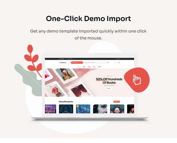 Bookory - Buchladen-WordPress-Theme - Demo-Import mit einem Klick