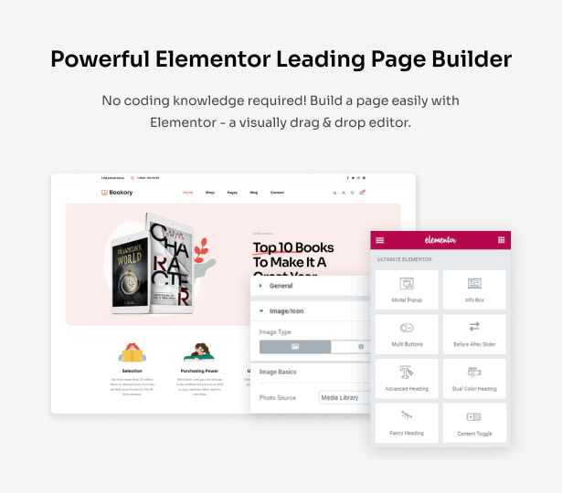 Bookory - Buchhandlung WordPress Theme Elementor Page Builder