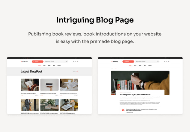 Bookory - Buchladen-WordPress-Theme-Blog