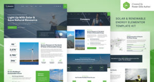 Dometric – Elementor Template Kit für Solarenergie und erneuerbare Energien