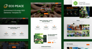 EcoPeace – NGO Elementor Template Kit für Umwelt & Ökologie