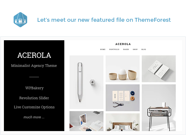 Acerola - Ultra-minimalistisches Agenturthema - Portfolio-Kreativ