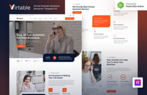 Virtable – Virtueller Assistent Business Elementor Template Kit