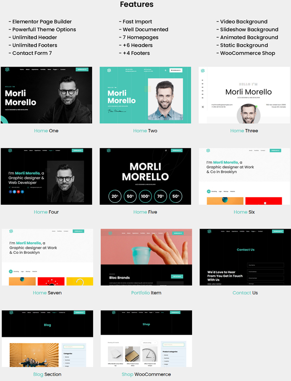 Persönlicher Lebenslauf und Portfolio WordPress Theme