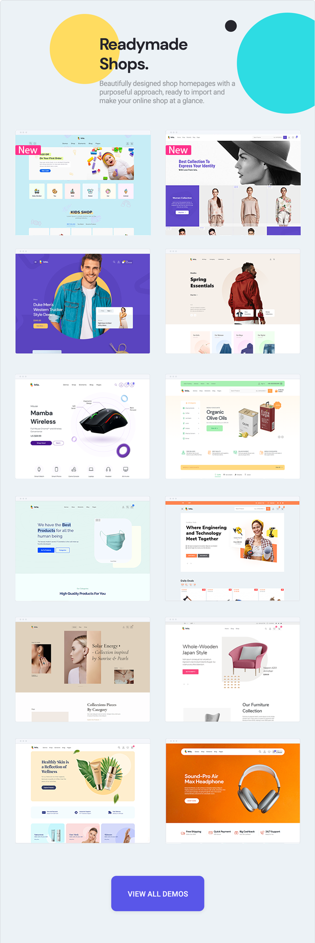 teta - WooCommerce WordPress Theme - demos