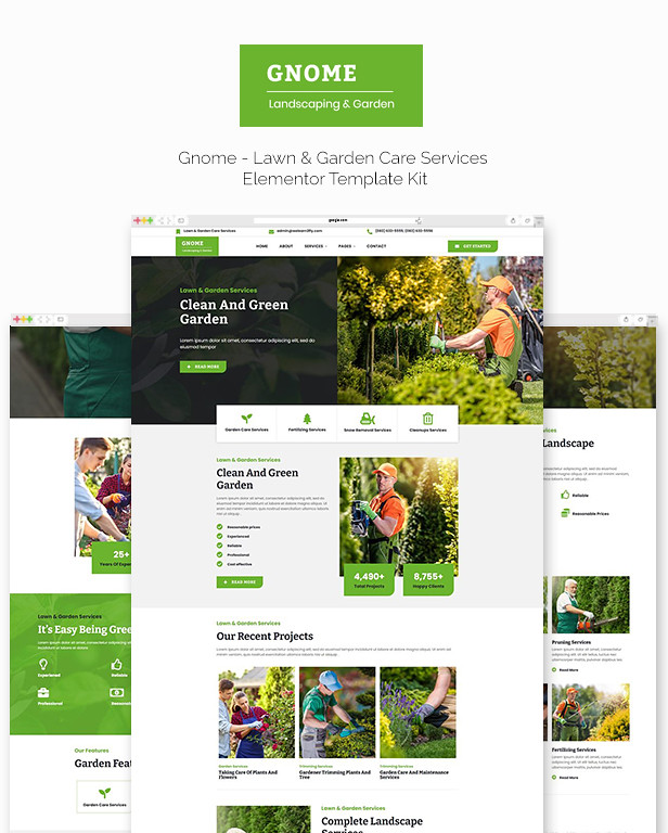 Gnome - Rasen- und Gartenpflegedienste Elementor Template Kit - 2