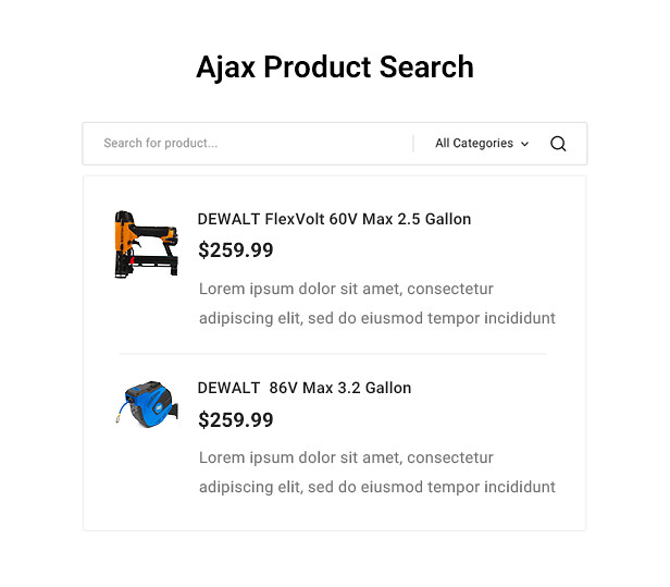 azo-Ajax-Produktsuche