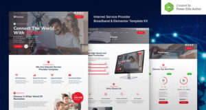 Evernet – Elementor Template Kit für Breitband- und Internetdienstanbieter