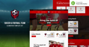 Socca – Fußballteam & Sportverein Elementor Template Kit