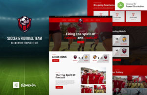 Socca – Fußballteam & Sportverein Elementor Template Kit